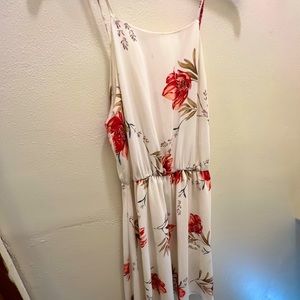 Lush off white floral dress, womens size small